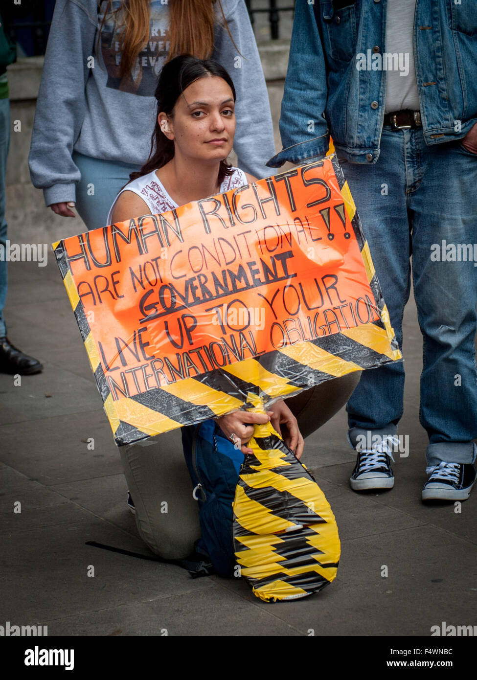Kein Mensch ist Illegal Central London mit: Ansicht wo: London, Vereinigtes Königreich bei: 20. August 2015 Stockfoto