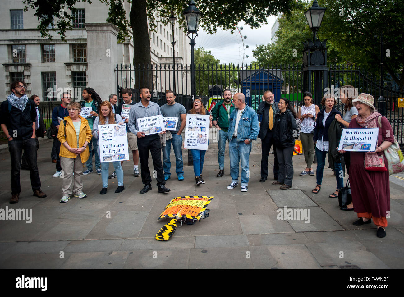 Kein Mensch ist Illegal Central London mit: Ansicht wo: London, Vereinigtes Königreich bei: 20. August 2015 Stockfoto