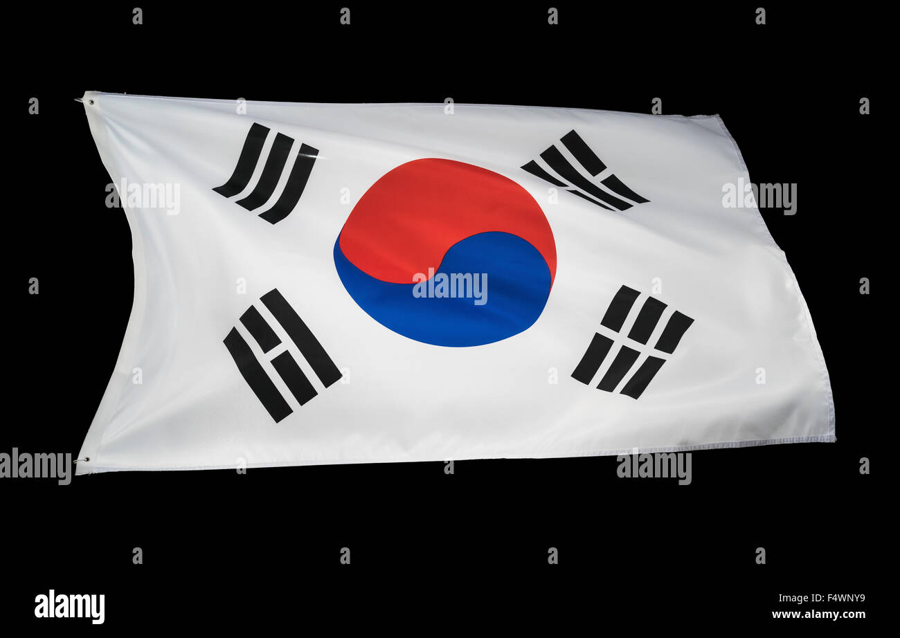 Nationalflagge von Korea Stockfoto