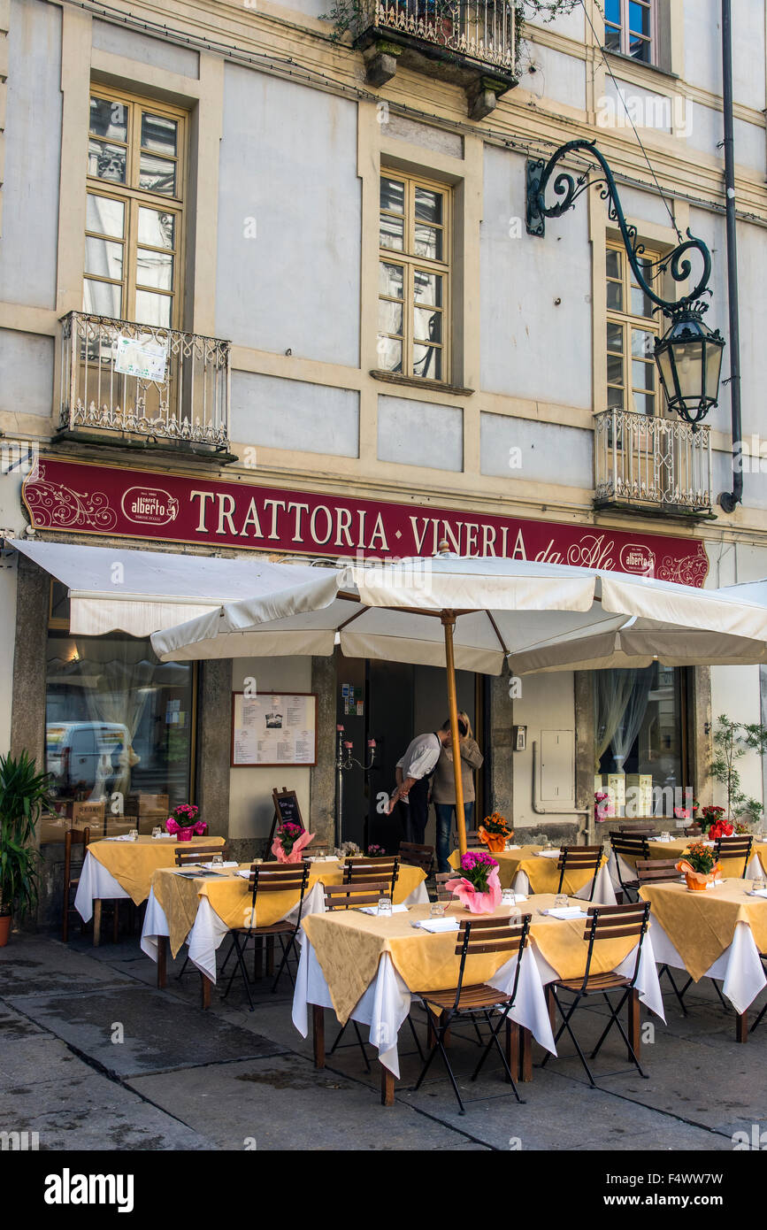 Traditionelle Trattoria Restaurant in Turin, Piemont, Italien Stockfoto