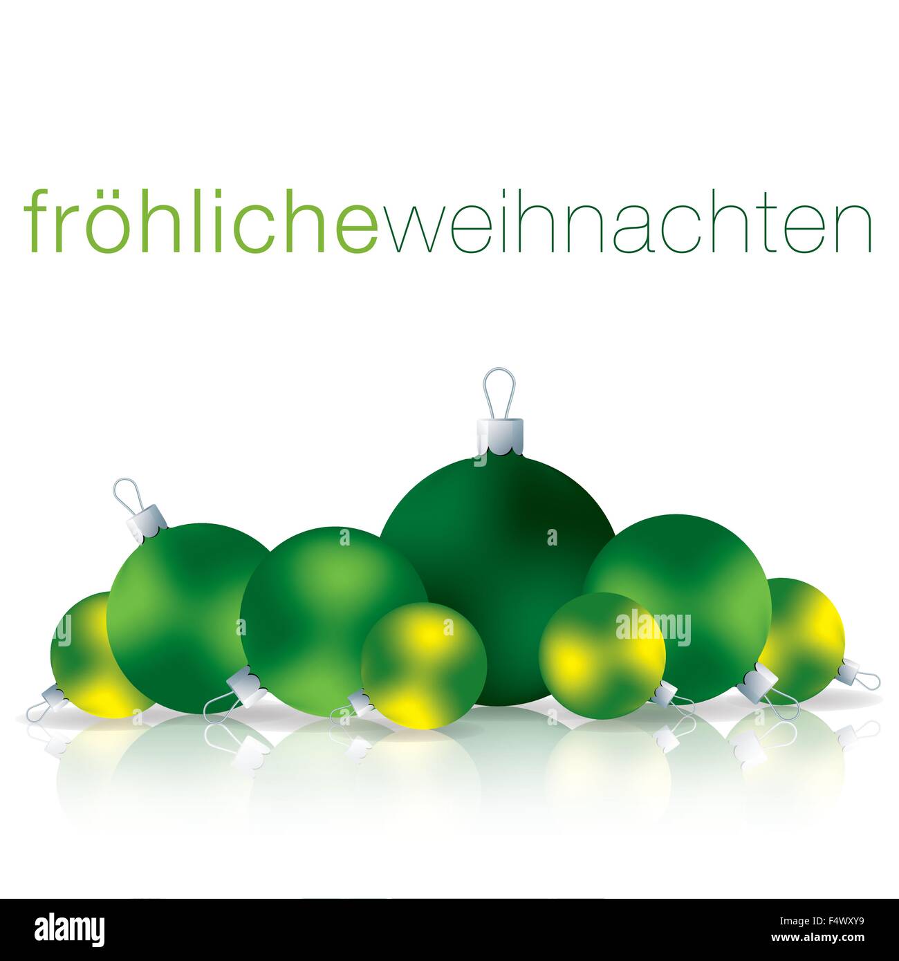 Deutsch Christbaumkugel Weihnachtskarte im Vektor-Format. Stock Vektor