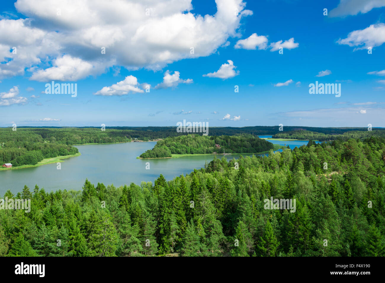 Landschaftsfoto der finnischen Natur im Sommer in Åland, Finnland Stockfoto