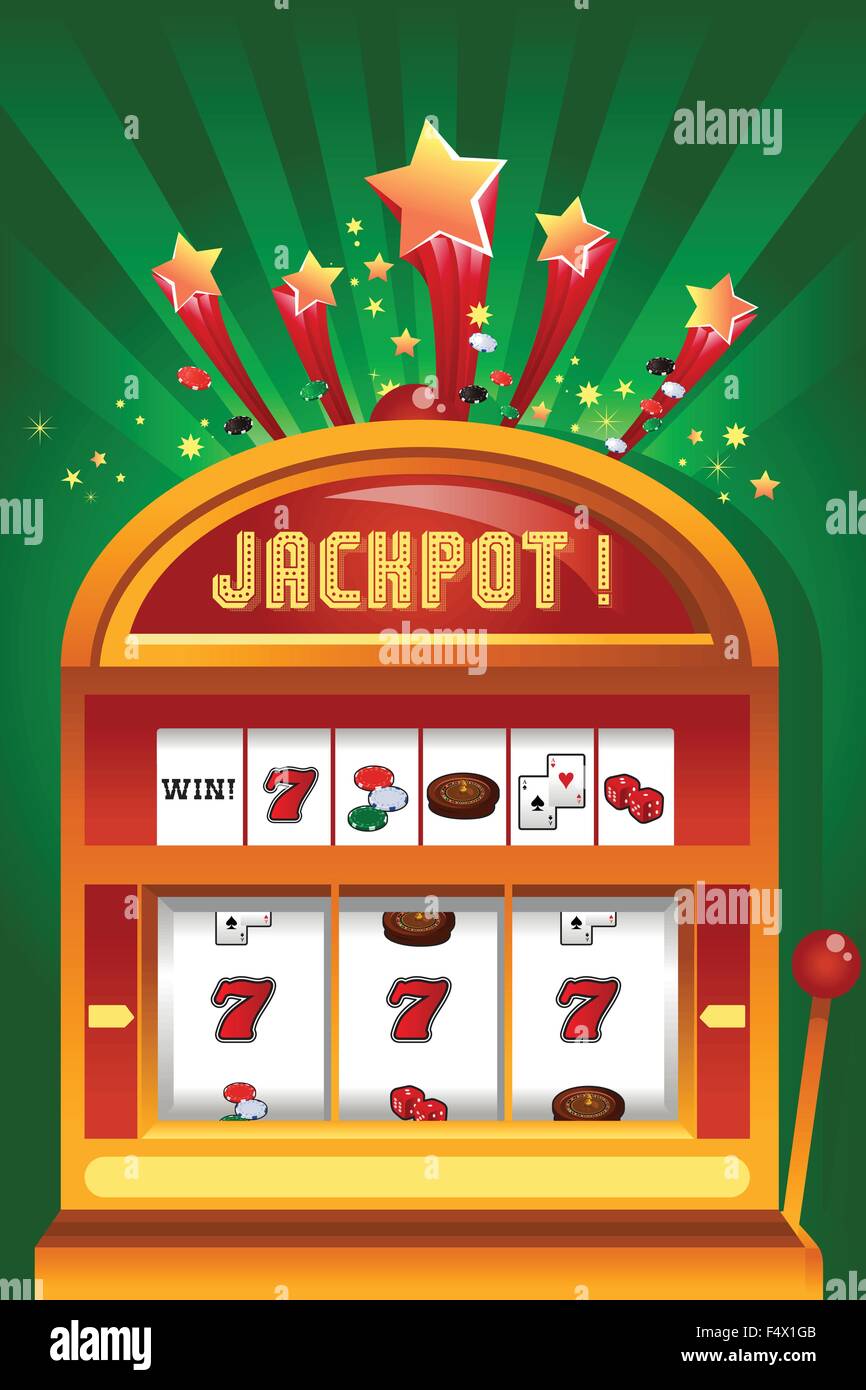 Eine Vektor-Illustration von Casino-Glücksspiel-design Stock Vektor