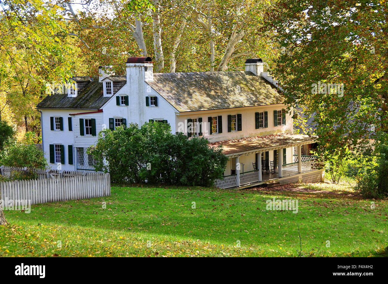 Hopewell Ofen, Pennsylvania: The Schmiedemeister Herrenhaus c. 1770-1800, in Hopewell Ofen National Geist Site Stockfoto