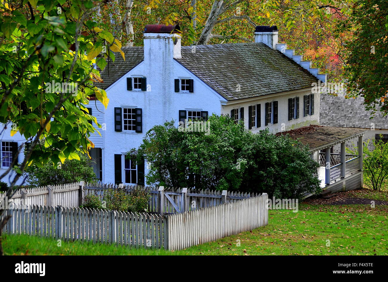 Hopewell Ofen, Pennsylvania: The Schmiedemeister Herrenhaus c. 1770-1800, Hopewell Ofen National Historic, Website Stockfoto