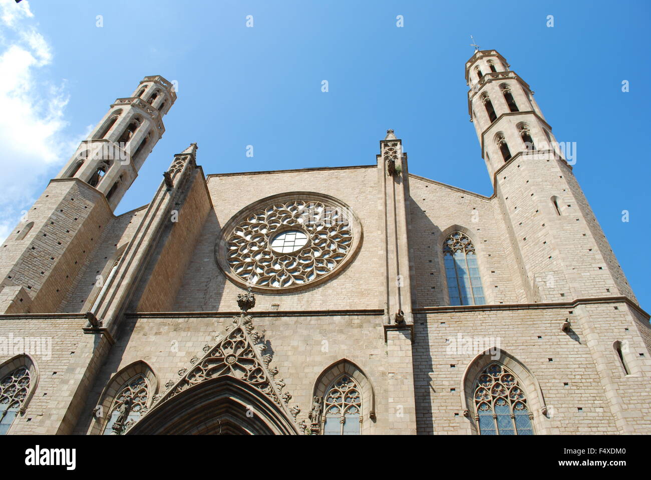 Gotische Kathedrale Santa Maria del mar in Barcelona, Spanien Stockfoto