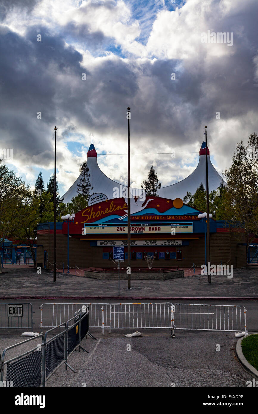 Shoreline Amphitheater in Mountain View, Kalifornien USA Stockfoto