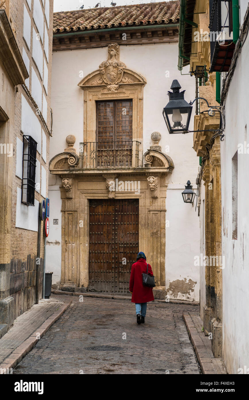 Cordoba, 18. Dezember 2013 rund um alte Cordoba in Spanien. Das ehemalige jüdische Viertel ist eines der ältesten Teile und ist voll von alten Stockfoto