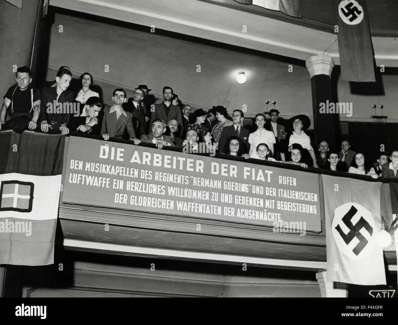Die FIAT-Arbeiter während der Nazi-Faschismus, Italien Stockfoto