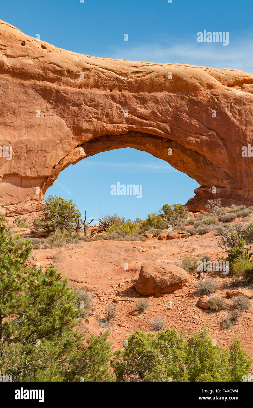 Fenster "Norden" Arches NP, Utah, USA Stockfoto