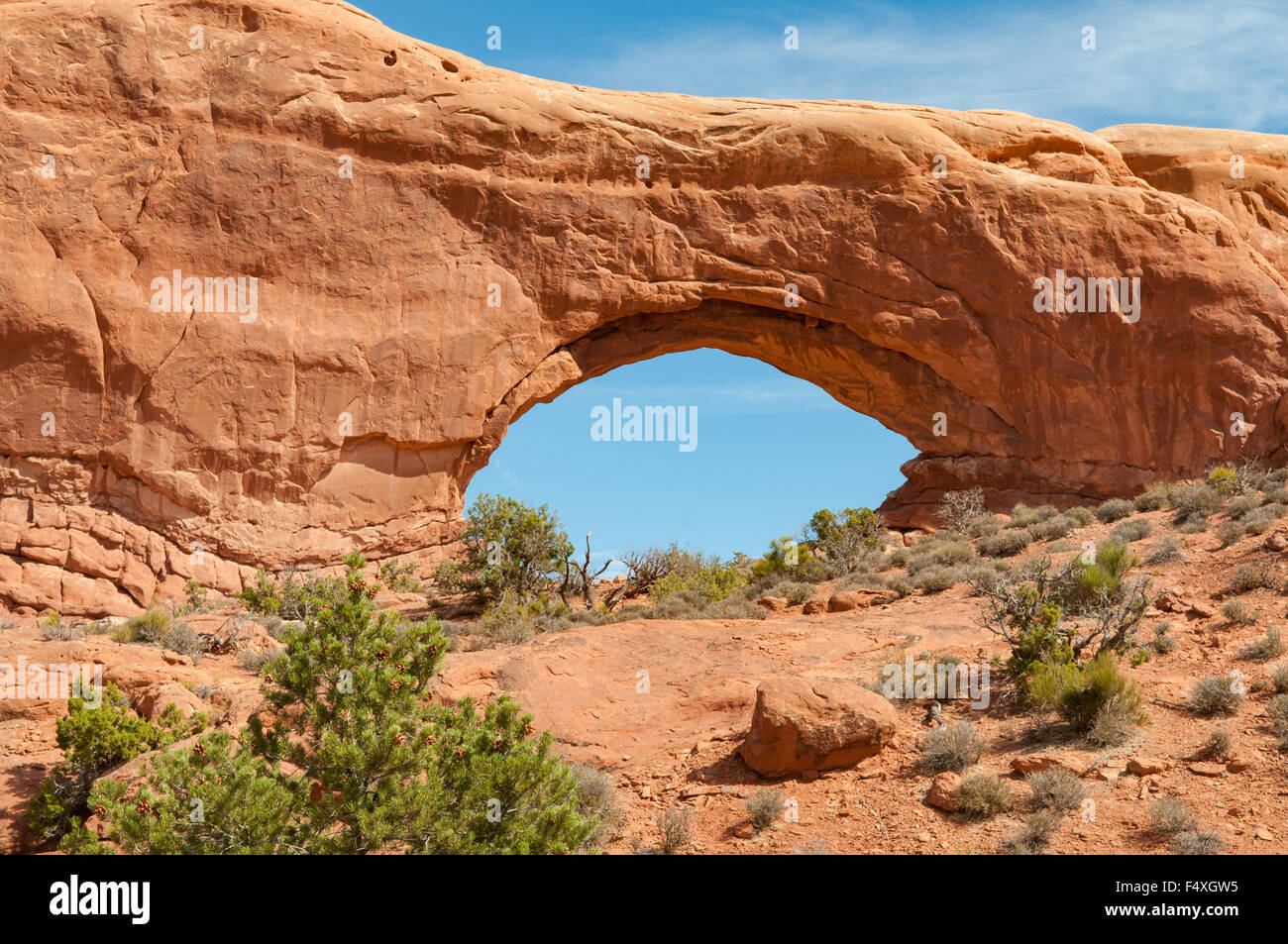 Fenster "Norden" Arches NP, Utah, USA Stockfoto