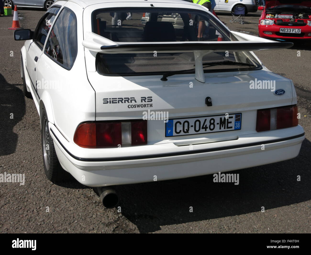 Ford Sierra RS Cosworth - wie beim Donnington Park Rennstrecke an der RSOC rs Owners Club Car event Mk1 1. Generation gezeigt Stockfoto