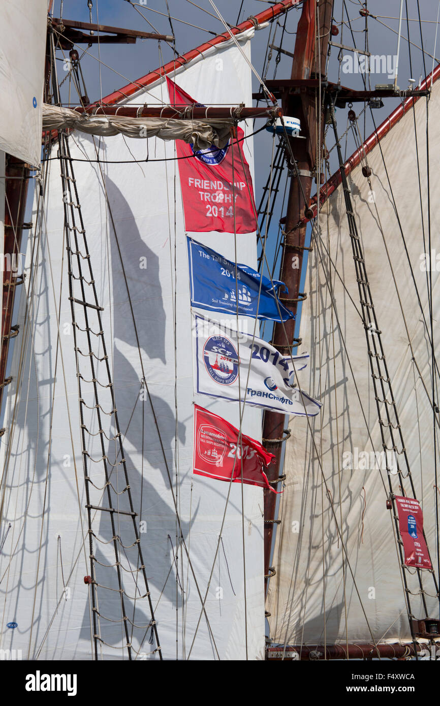 Großsegler; Regatta; Falmouth 2014 Cornwall; UK Stockfoto