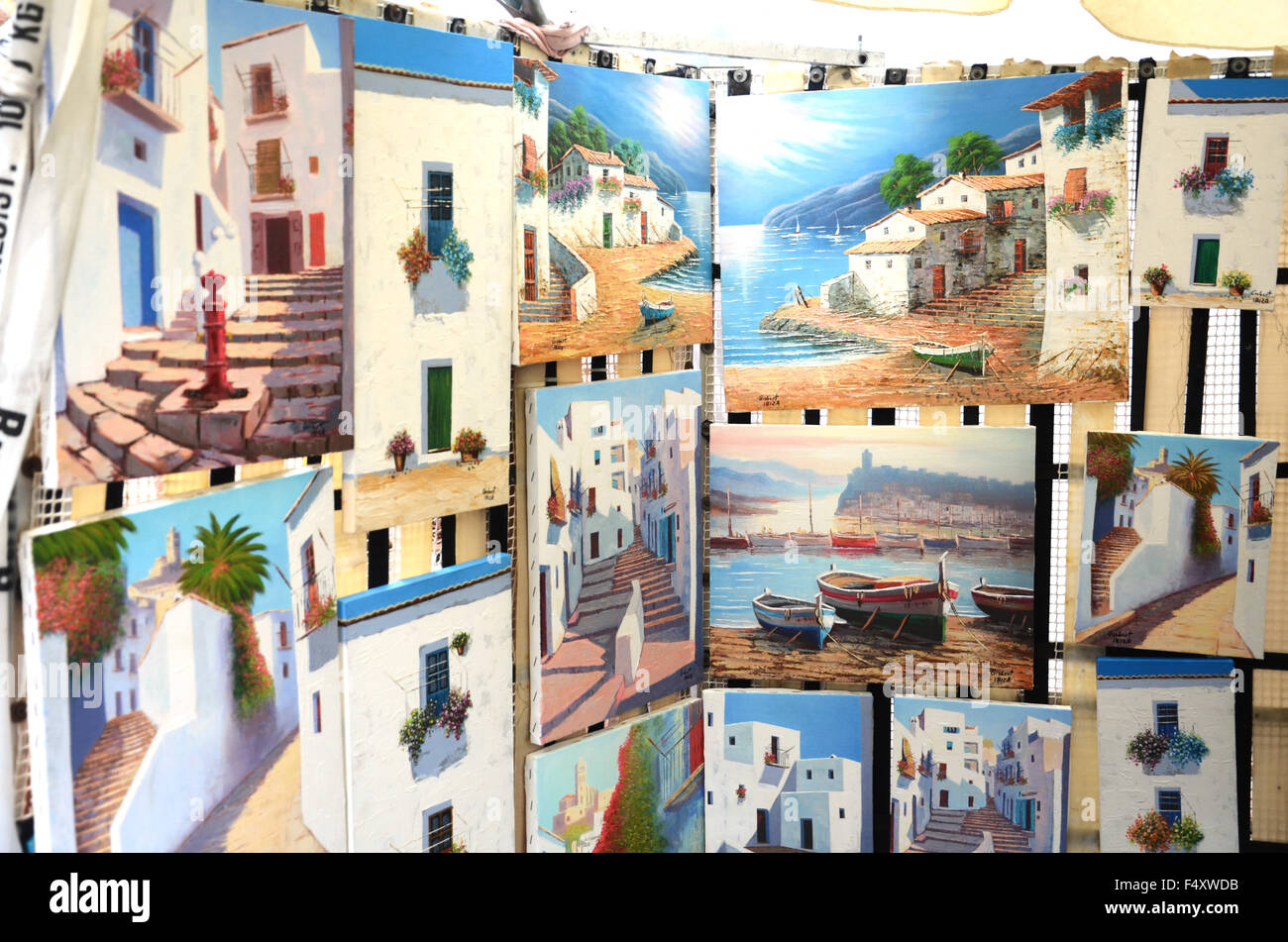 Punta Arabi, Hippiemarkt in Es Canar auf Ibiza Stockfoto