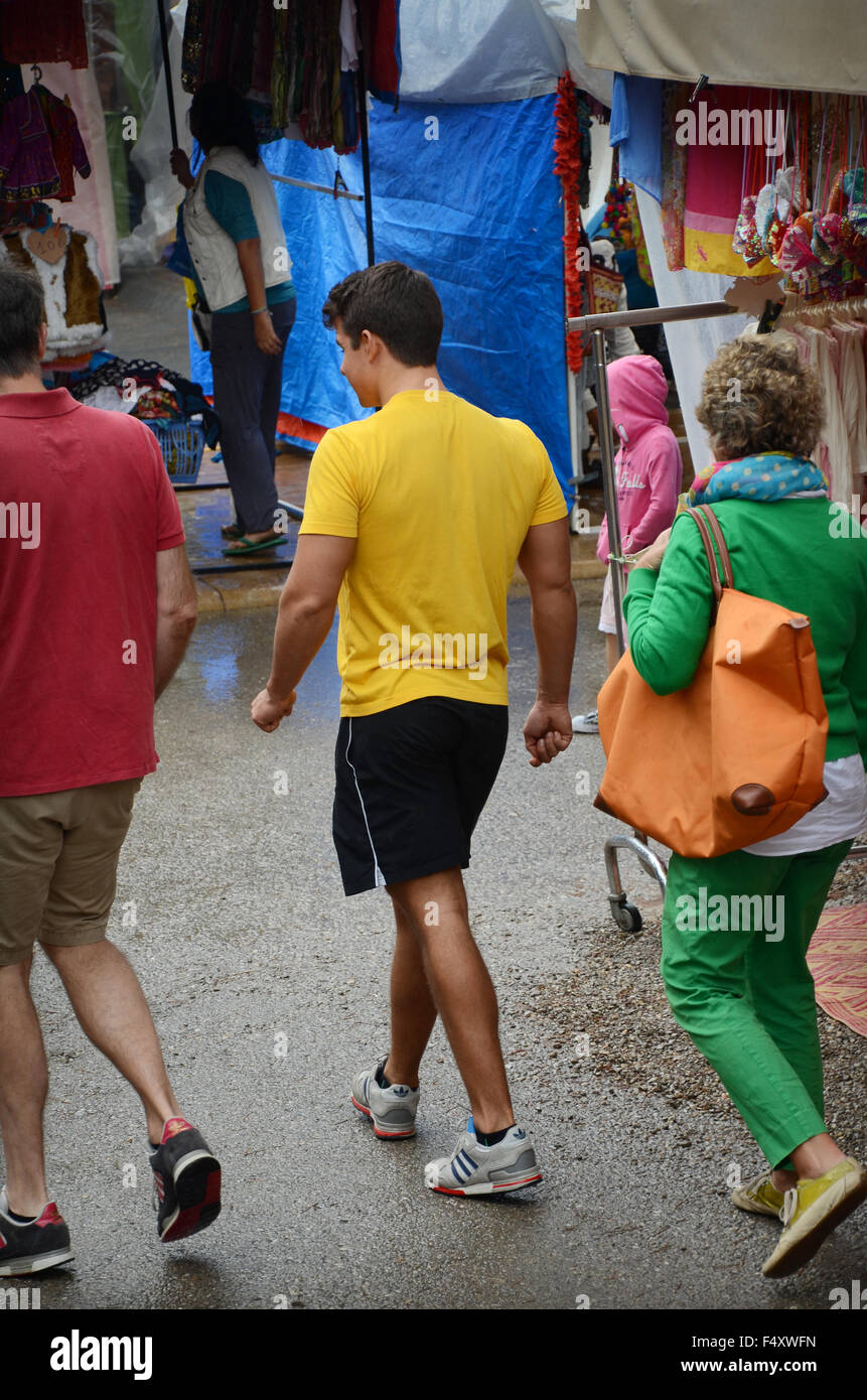 Punta Arabi, Hippiemarkt in Es Canar auf Ibiza Stockfoto