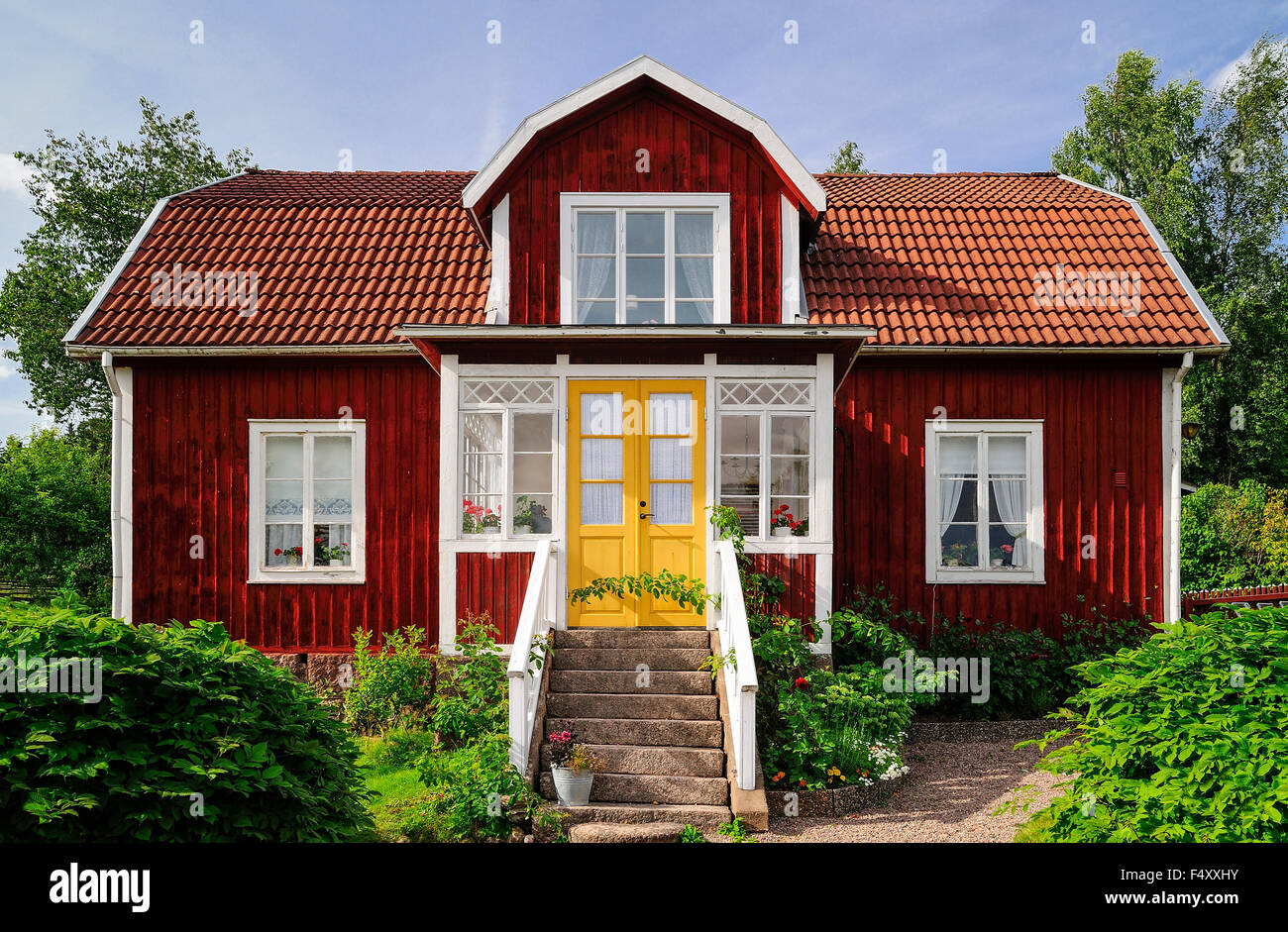 Drehort der Filmreihe Astrid Lindgrens Michel, schwedische Emil, Haus, Katthult Hof, Gibberyd, Rumskalla Gemeinschaft Stockfoto