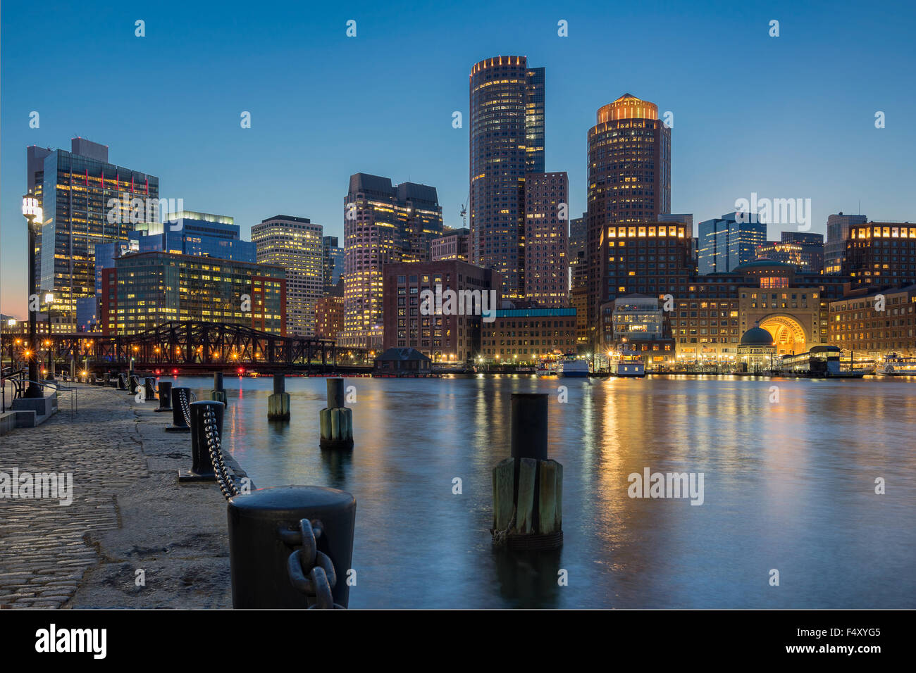 Hafen von Boston und waterfront Stockfoto