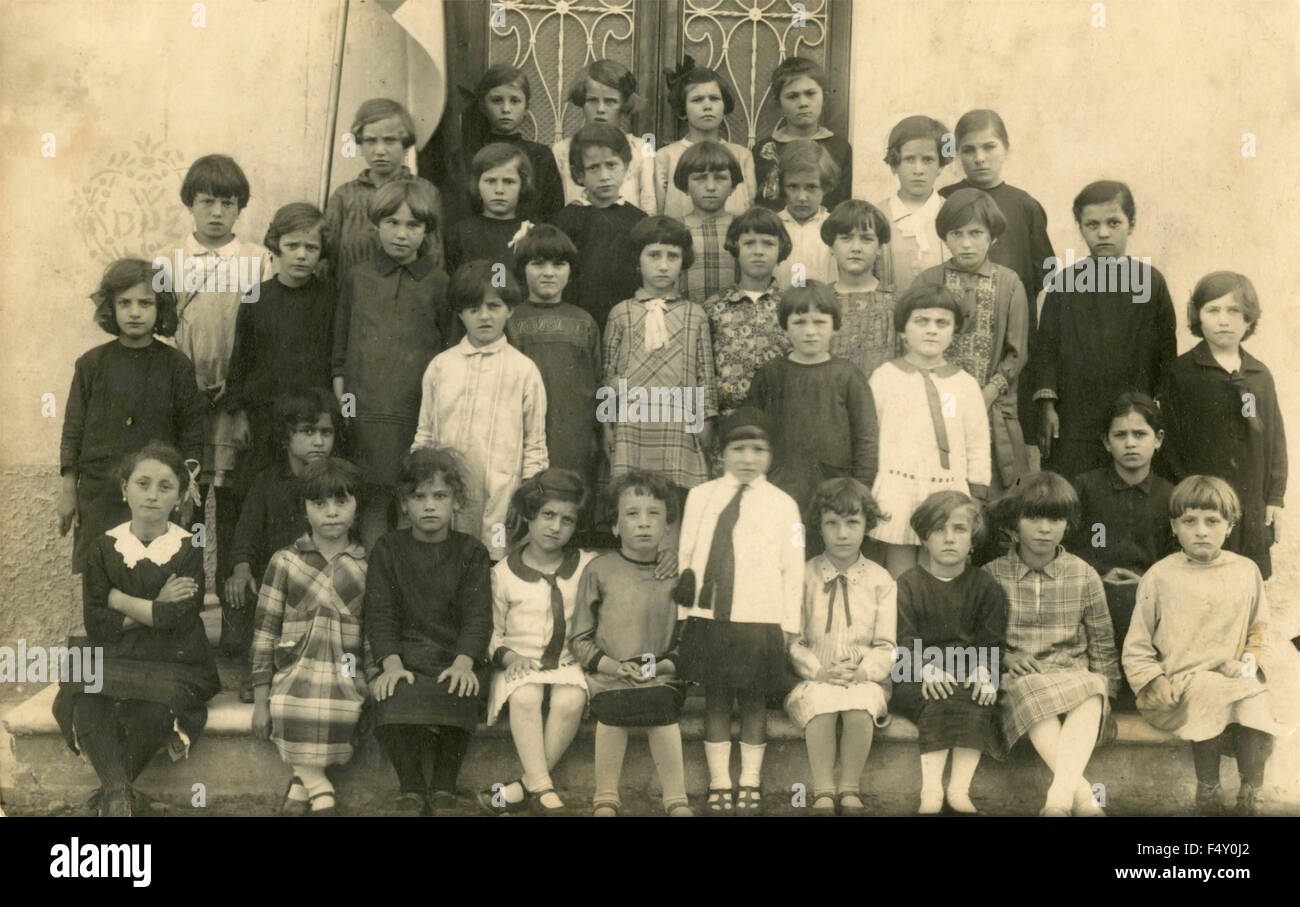 Foto von einem ersten Klasse Klassenzimmer, Danmark Stockfoto