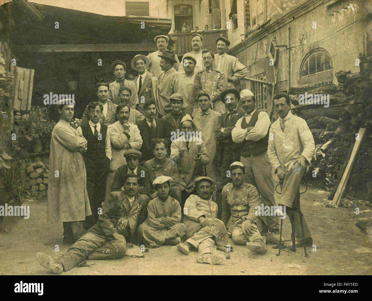 Foto der Gruppe der Arbeitnehmer, Italien Stockfoto