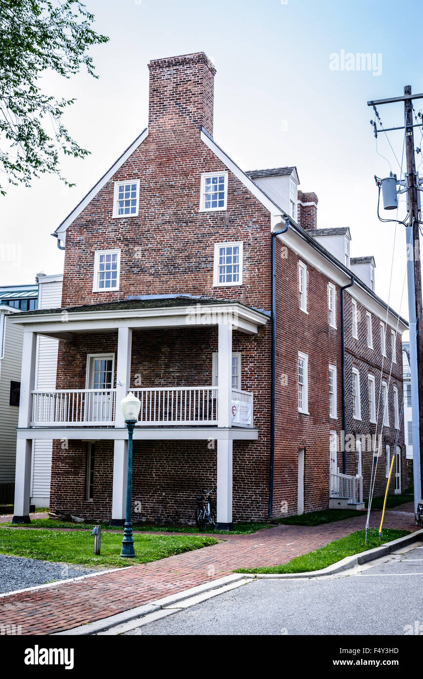 C.v. Starr Center in Washington College, Zollhaus, Ecke Hauptstraße & Front Street, Chestertown, Maryland Stockfoto