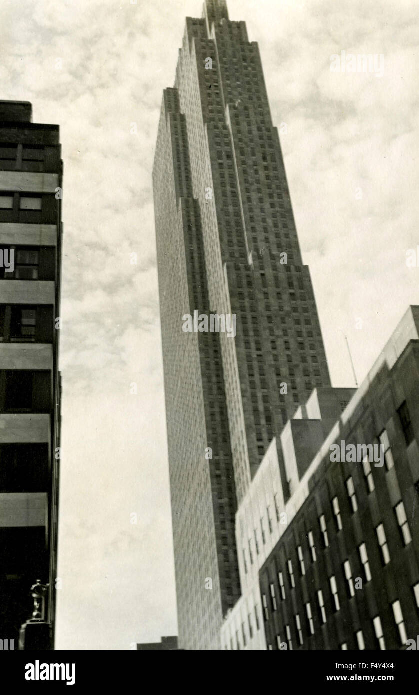 Blick auf das RCA Building am Rockefeller Center, New York, USA