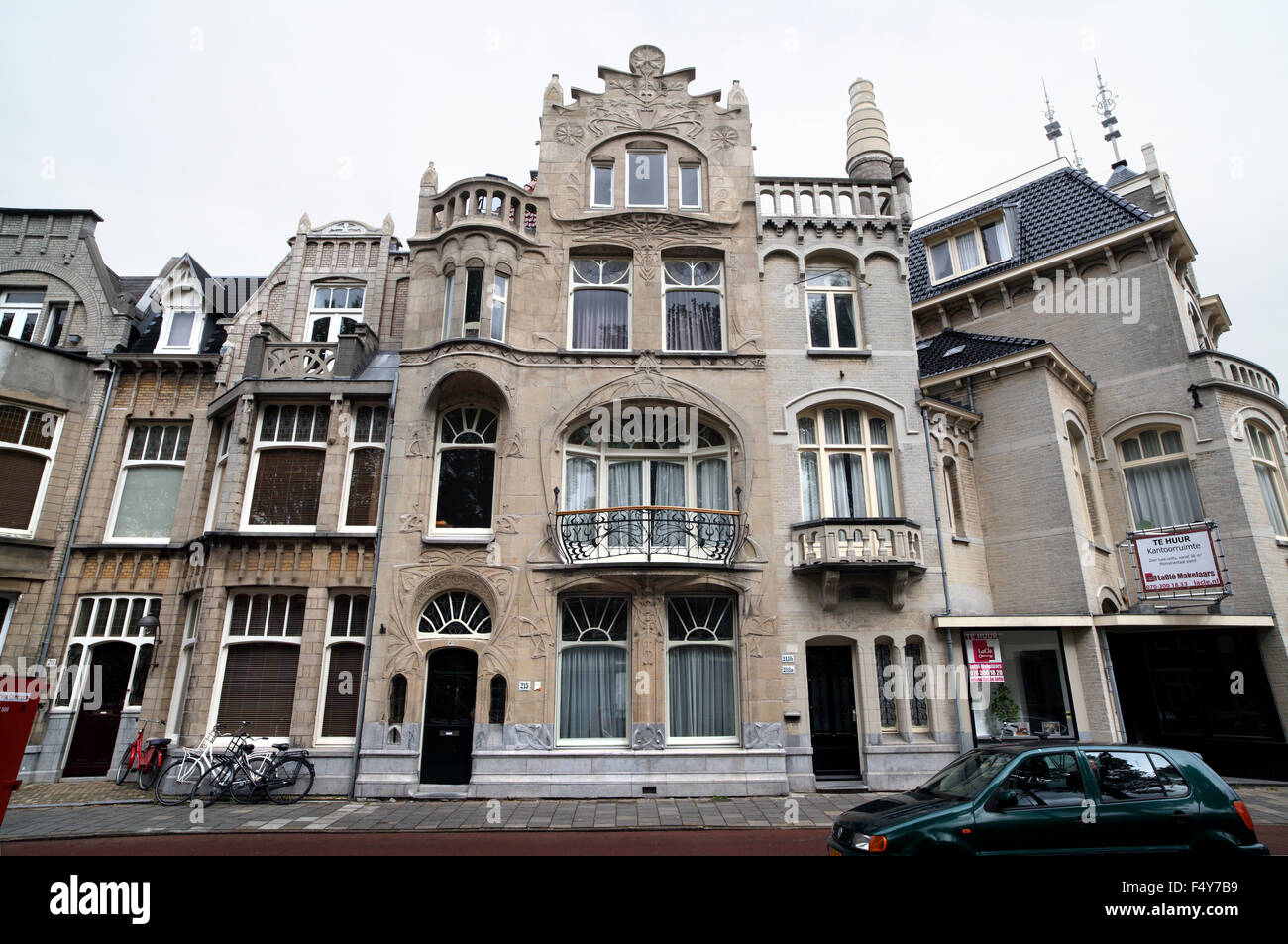 Jugendstil-Gebäude, Laan van Meerdervoort 215, den Haag (Den Haag), Niederlande Stockfoto