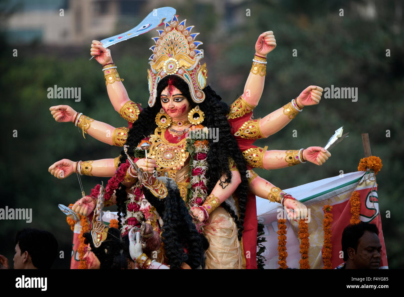 Das Bild von Durga Idol gemacht wurde in Mumbai, Indien Stockfoto