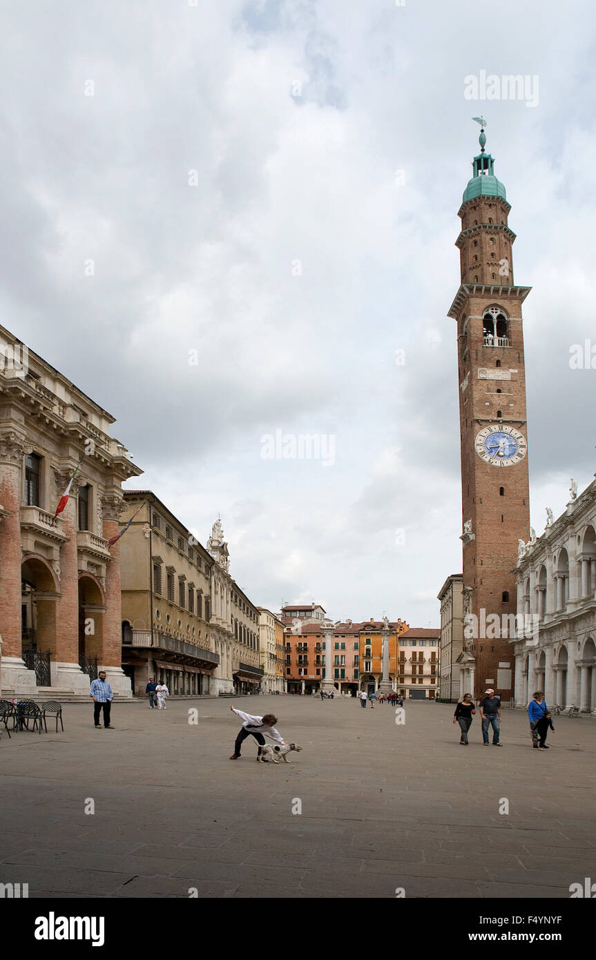 Piazza Dei Signori, Vicenza, Italien Stockfoto