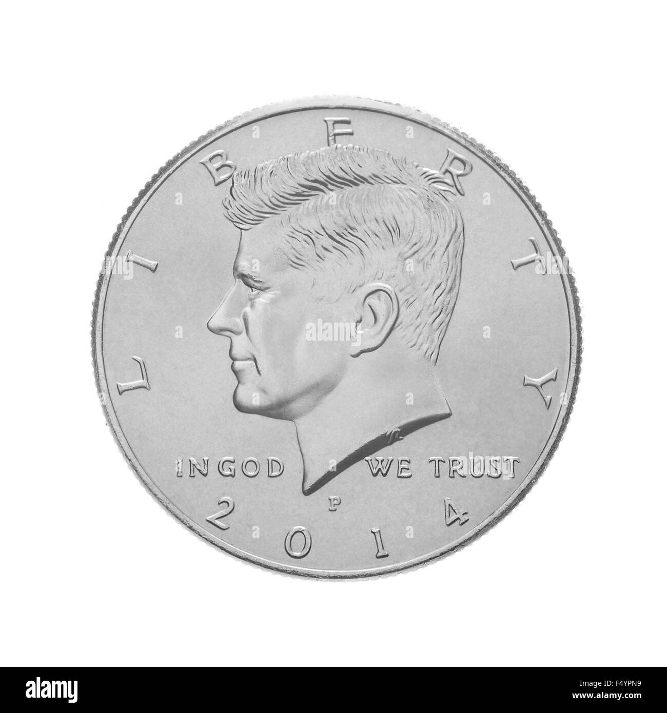 John F Kennedy Half Dollar Münze Stockfoto