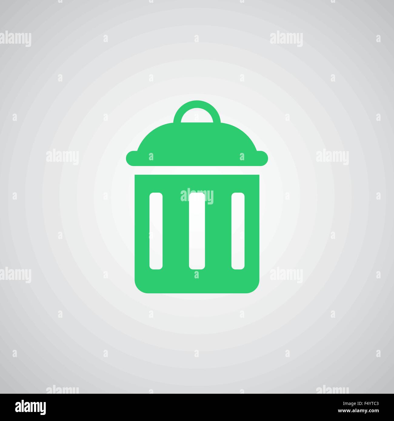 Flache grüne Symbol "löschen" Stock Vektor