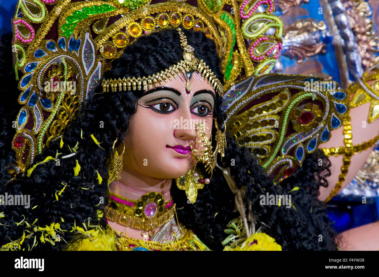 Durga Puja in Chennai, Madras, Tamil Nadu, Indien, Asien Stockfoto