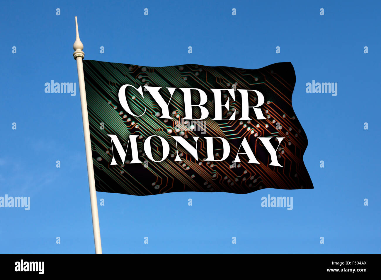 Cyber ist Montag ein Marketing-Begriff für den Montag nach dem Thanksgiving-Feiertag in den Vereinigten Staaten Stockfoto
