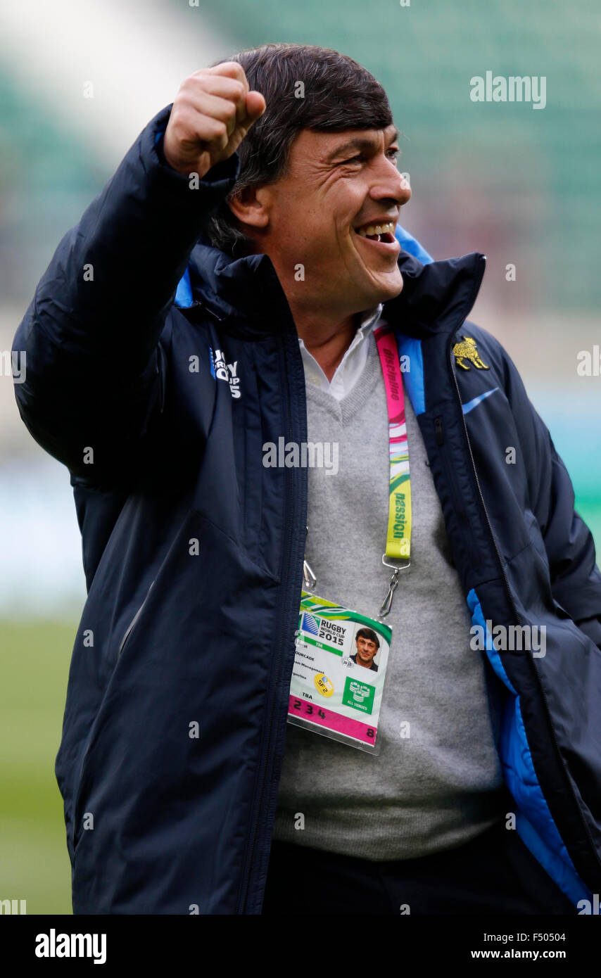 Argentiniens cheftrainer daniel hourcade rugby weltmeisterschaft Fotos