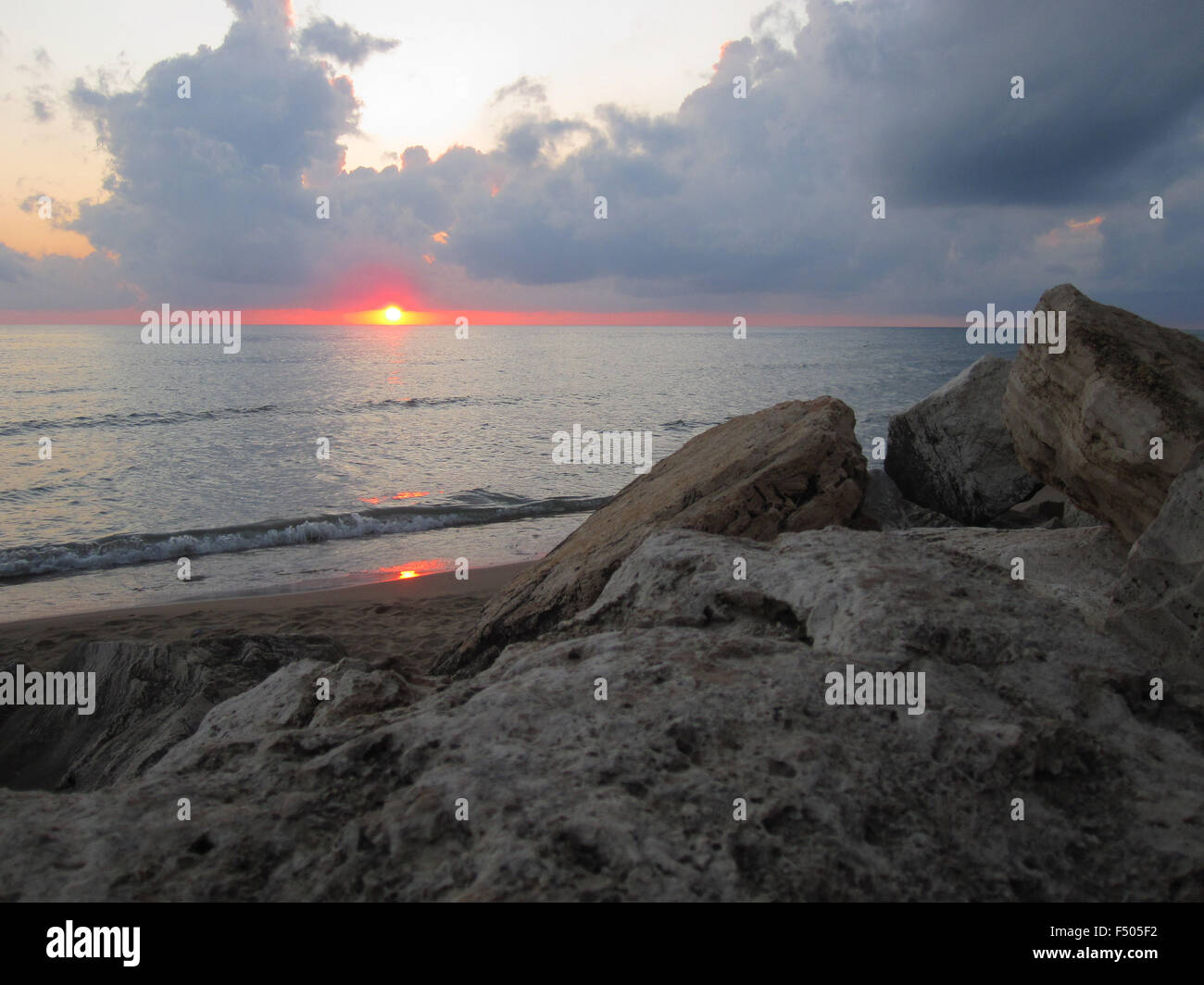 Doppelte Sonne in Nettuno Stockfoto