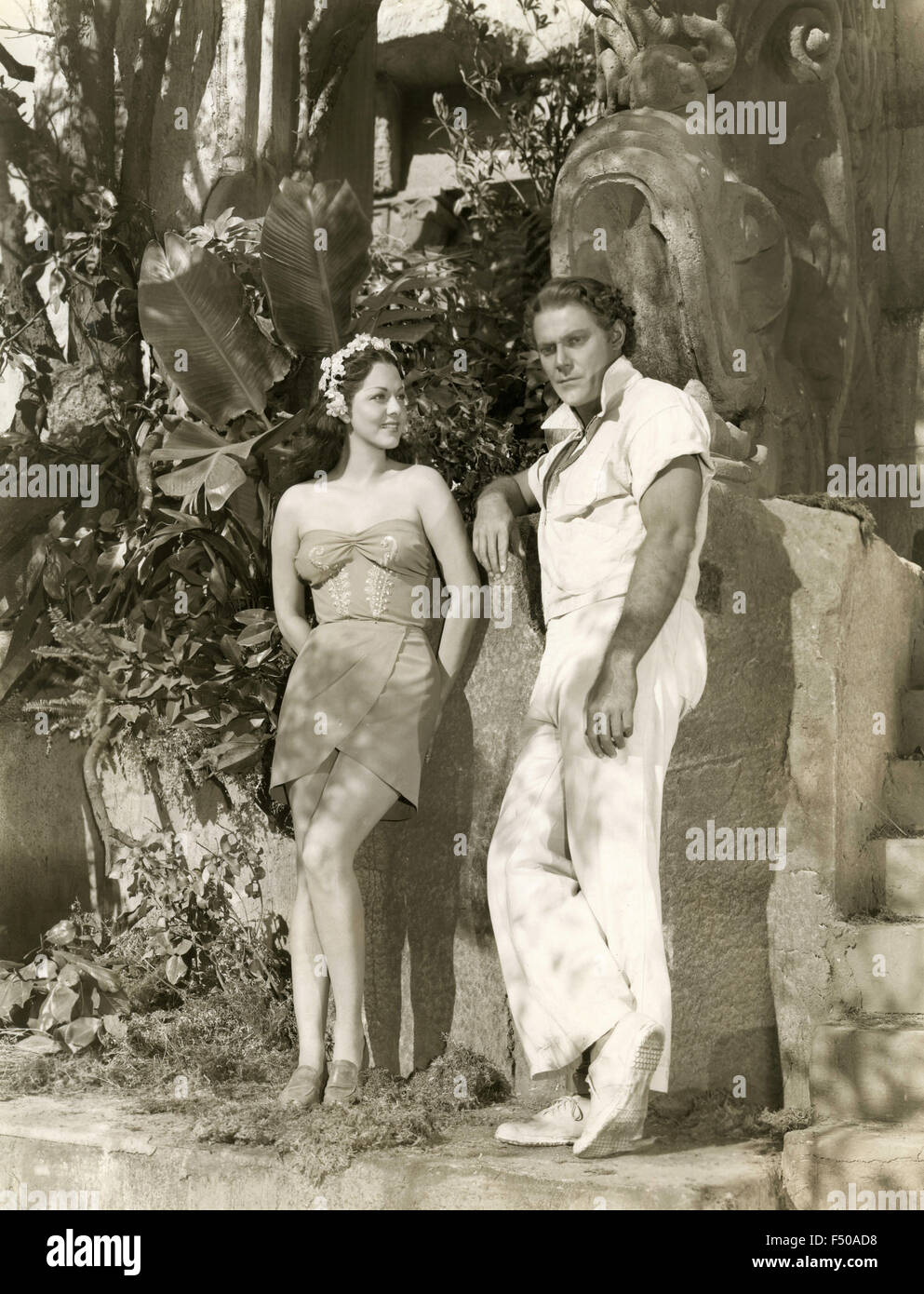 Der Schauspieler Jean-Pierre Aumont und Maria Montez Stockfoto