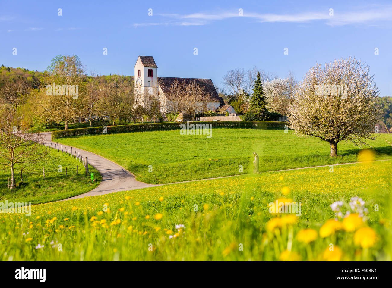 Kirche St. Blasii, Ziefen, Kanton Basel-Landschaft, Schweiz. Stockfoto