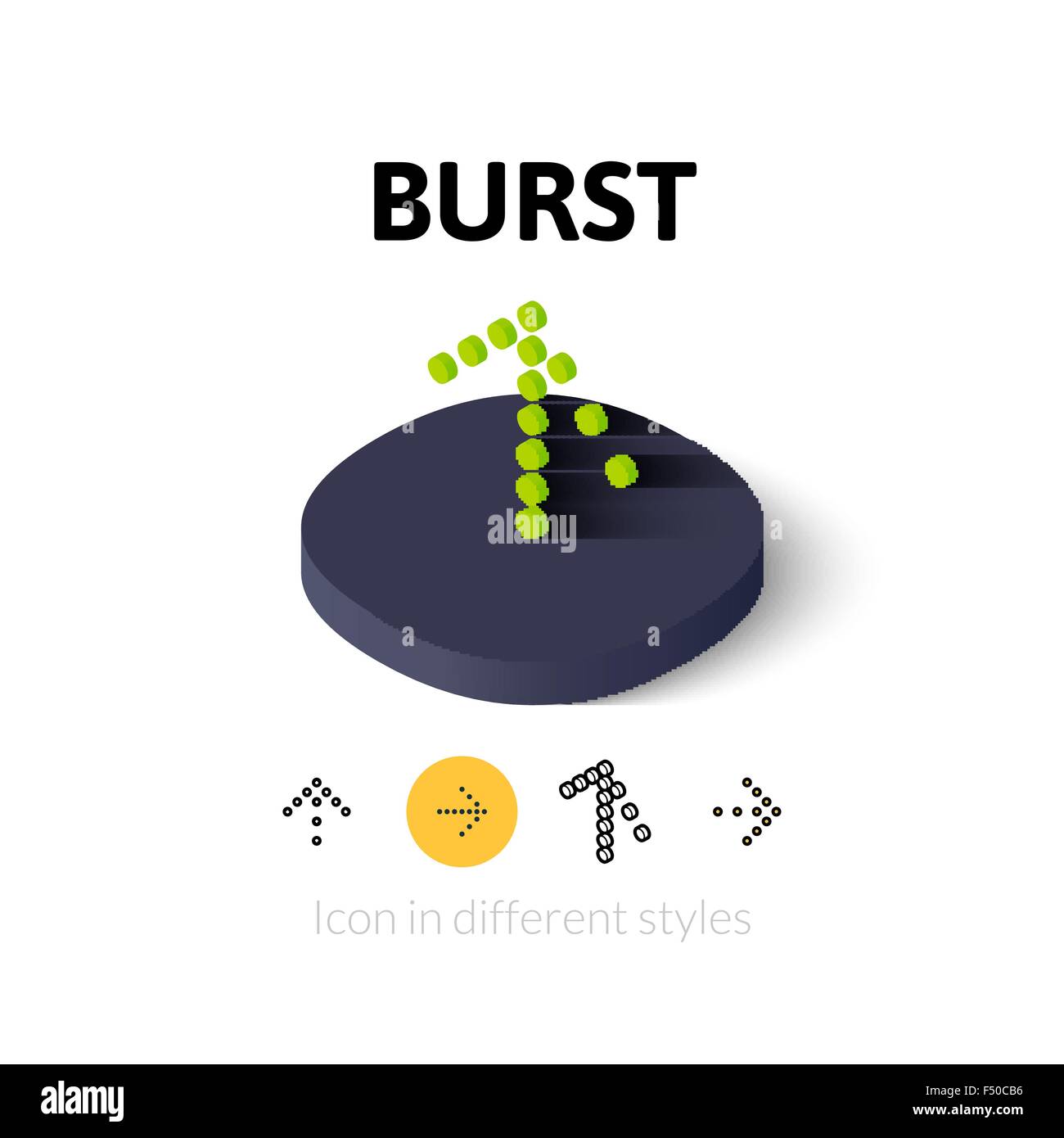 Burst-Symbol im anderen Stil Stock Vektor