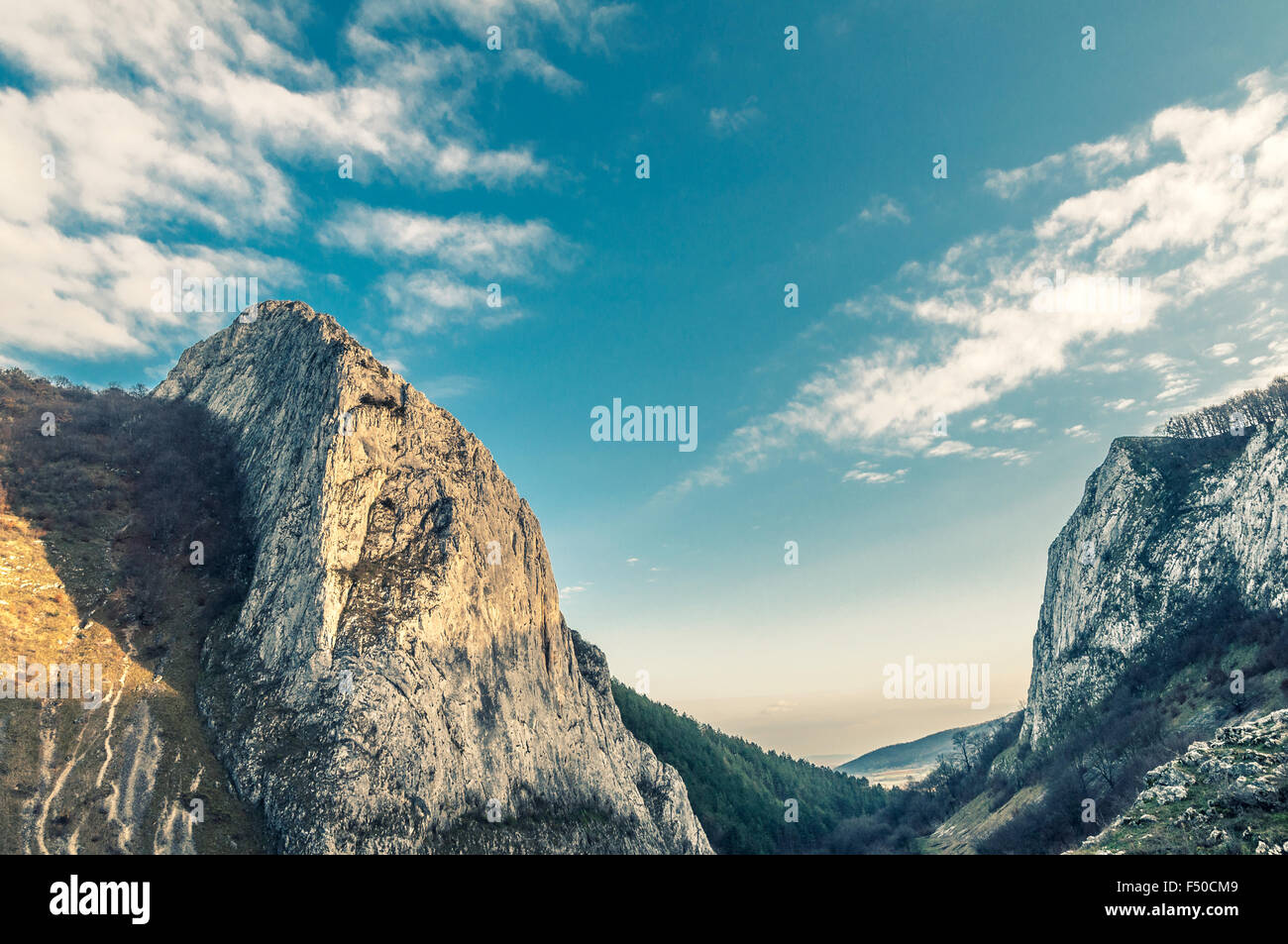 Blick auf die Berge in Siebenbürgen Stockfoto