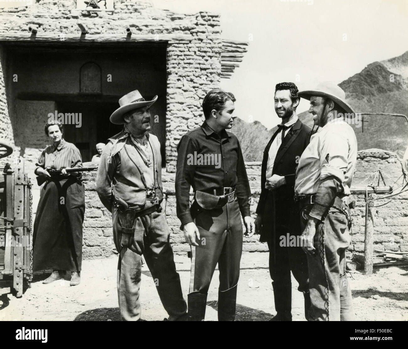 Szene aus dem Film "No Name on the Bullet" Stockfoto