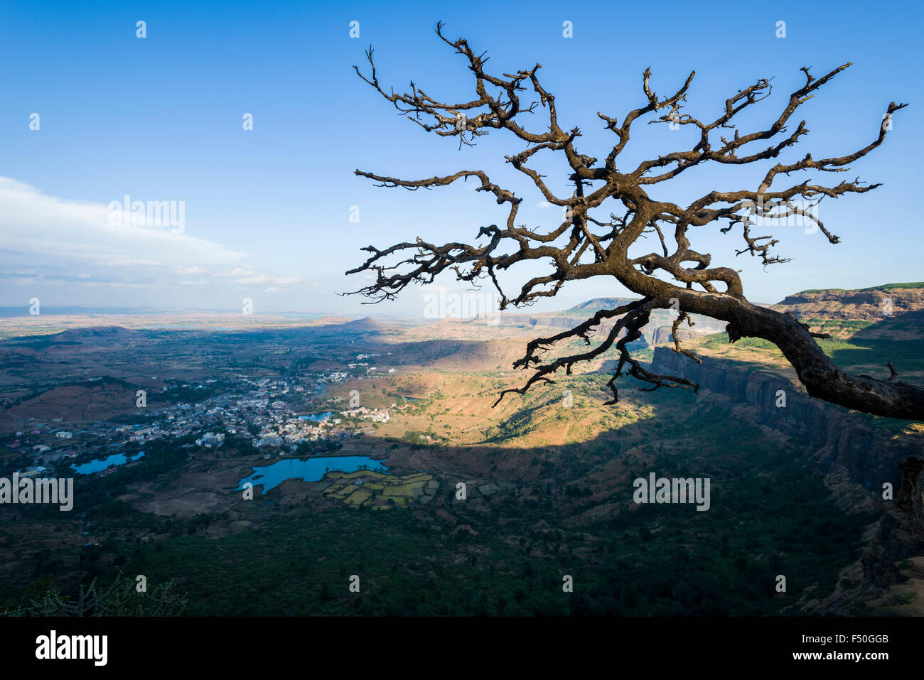 Das Dorf trmbakeshwar ist der Ort der Quelle des heiligen Flusses godwari und ein wichtiger Wallfahrtsort Stockfoto
