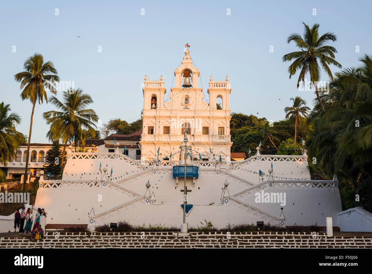 Die panchim Kirche ist die Hauptkirche in der Hauptstadt von Goa, ehemalige portugiesische Kolonie Stockfoto