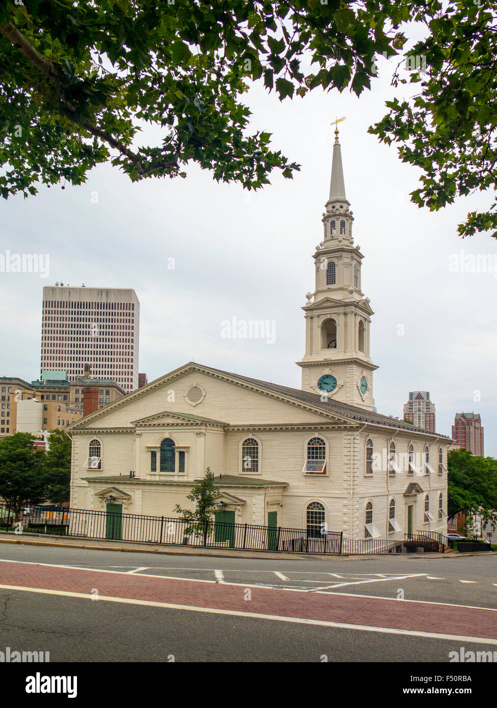 Das Versammlungshaus der First Baptist Church, Providence, Rhode Island und die älteste Kirche Baptistengemeinde in United Stat Stockfoto