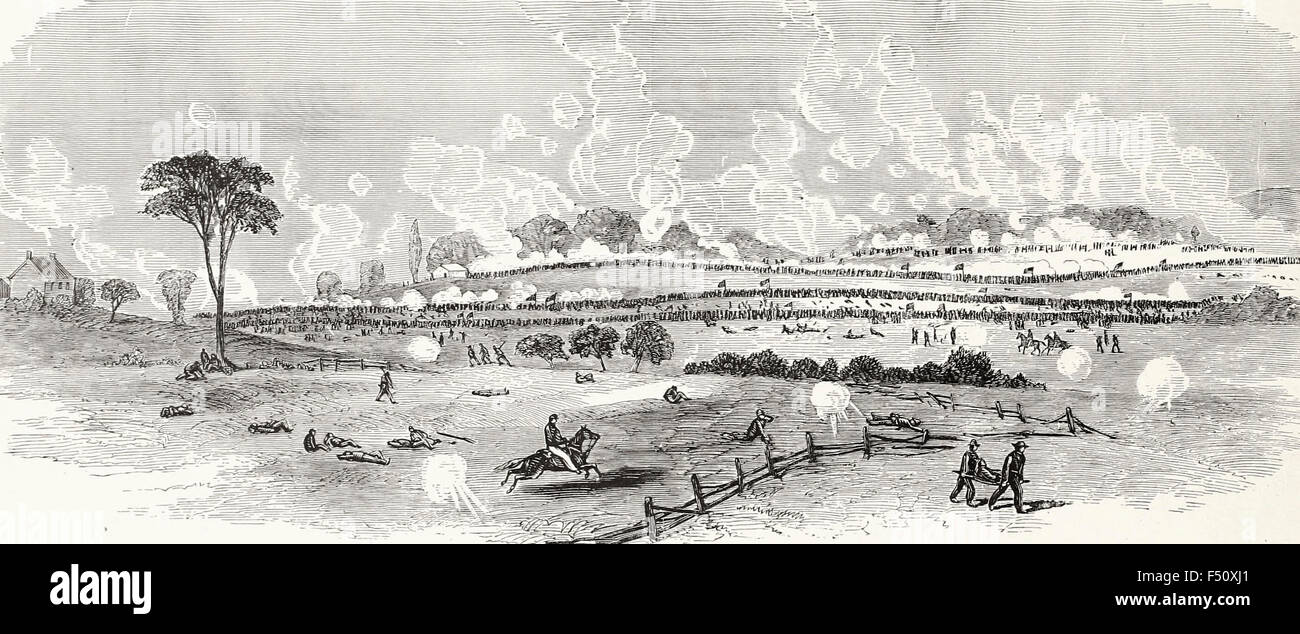 Die Invasion der Pennsylvania - Schlacht von Gettysburg, Freitag, 3. Juli 1863 Stockfoto