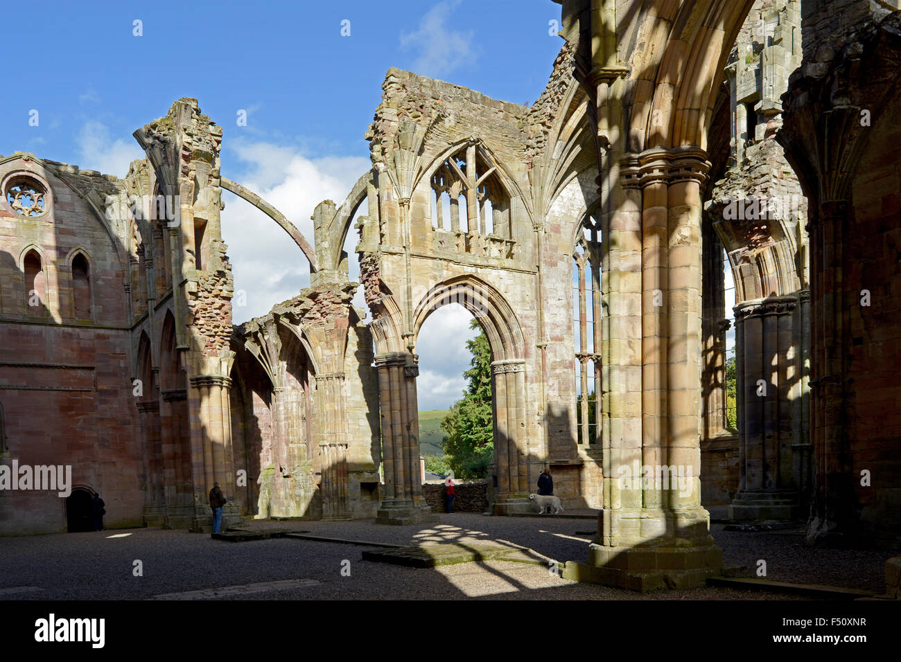 Melrose Abbey Stockfoto