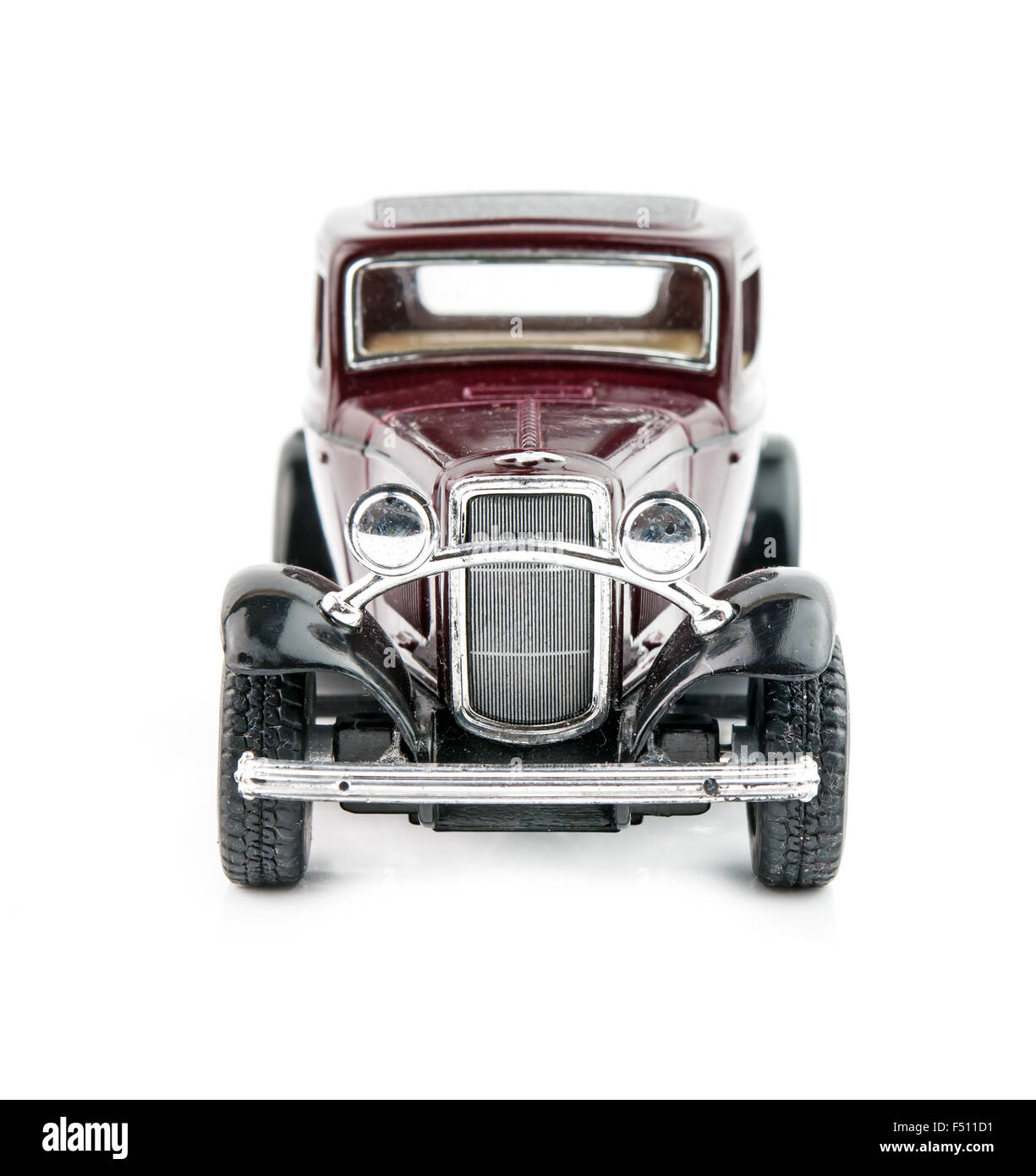 Modell Oldtimer, isoliert auf weißem Hintergrund Stockfoto