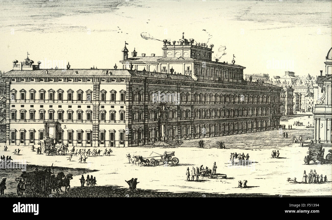 Abbildung der vorzüglichsten Palazzo Altieri Hauses in Piazza del Gesù, Rom, Italien Stockfoto