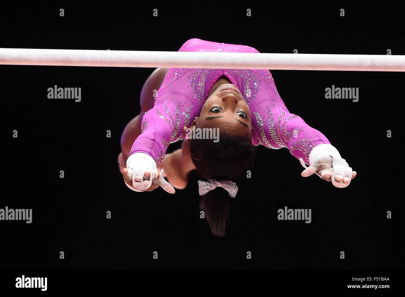 Gymnastik World Championships Womens Qualifikationen 24.10.15. Simone Biles der USA Stockfoto