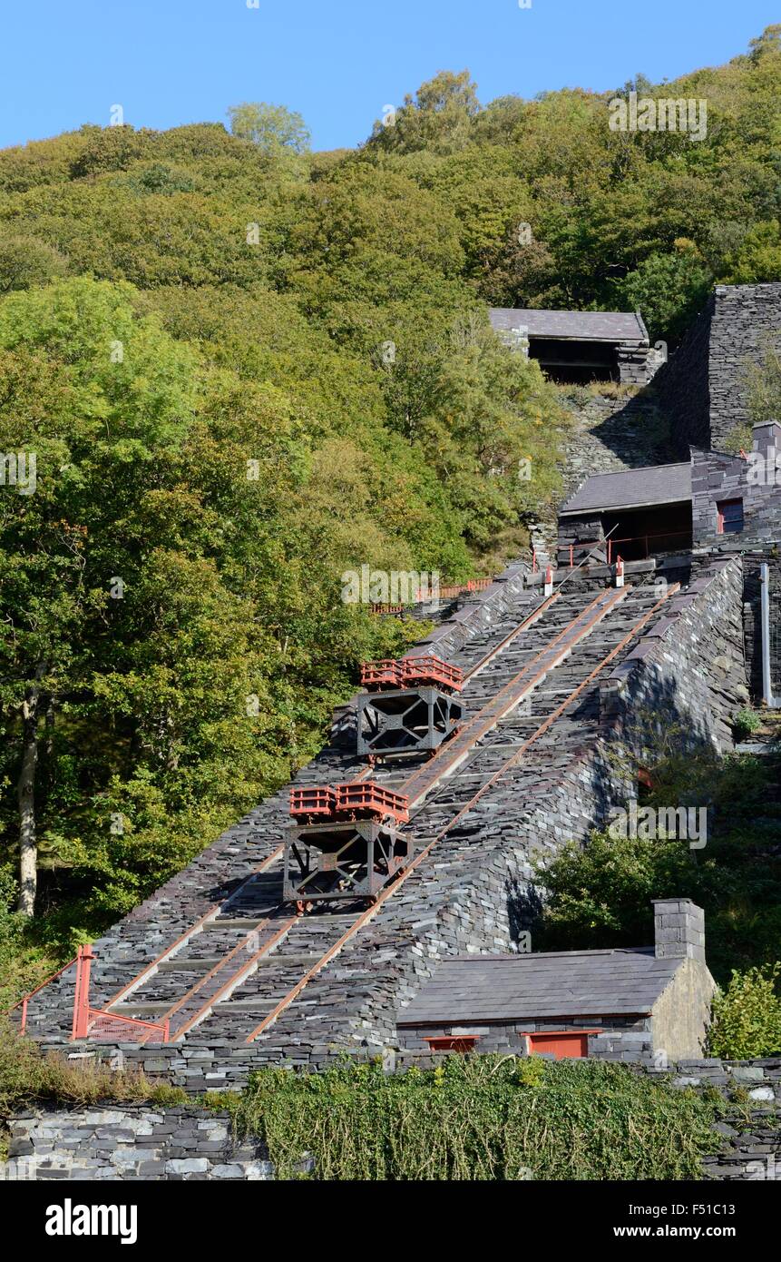 Dinirwic Vivian Quarry Steigung Llanberis Snowdonia National Park Gwynedd Wales Cymru UK GB Stockfoto