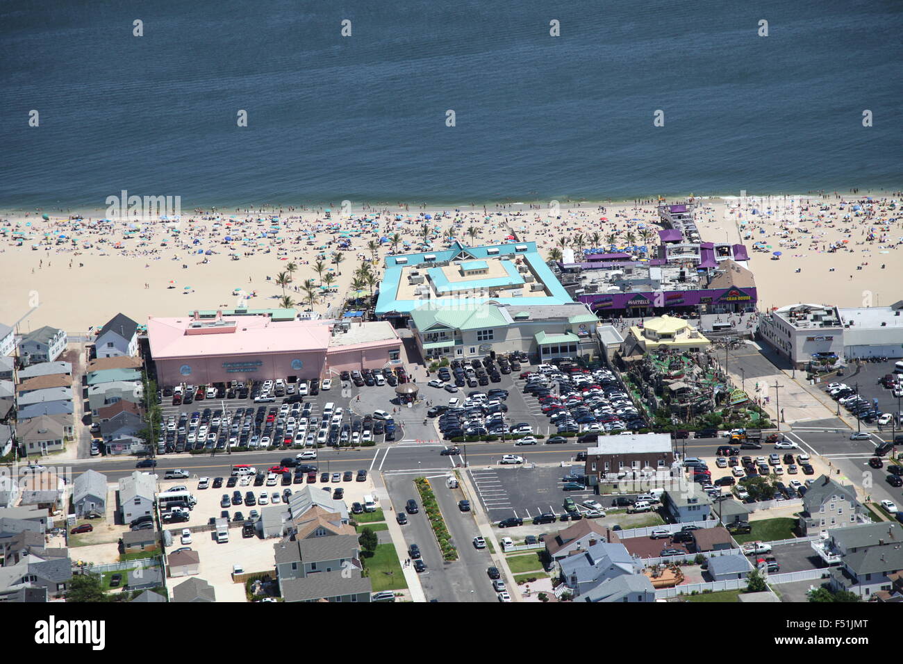 Luftaufnahme von Point Pleasant Beach, New Jersey Stockfoto