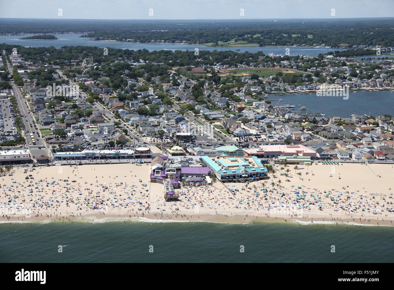 Luftaufnahme von Point Pleasant Beach, New Jersey Stockfoto